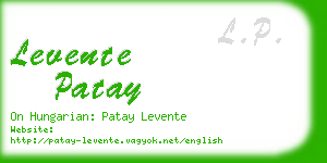 levente patay business card